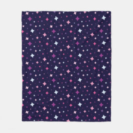Blue Pink Purple Stars Cosmic Space Night Sky. Fleecedecke