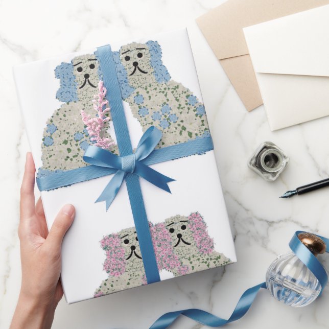 Blue Pink Staffordshire Dogs Ginger Jars Jar Geschenkpapier (Schenken)