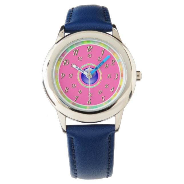 Blue Pink Watch Armbanduhr (Vorderseite)