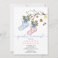 Blue & Pink Weihnachts-Strumpf Gender Reveal Party
