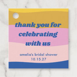 Blue Pink Yellow Custom Brautparty Vielen Dank Geschenkanhänger