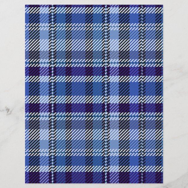 Blue Plaid Bulk Scrapbook Paper Pages Flyer (Vorne)