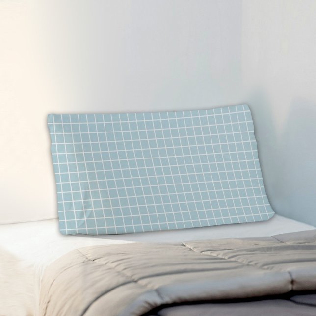 Blue Plaid Pattern Pillowcase Kissenbezug (Von Creator hochgeladen)