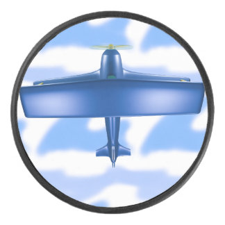 Blue Plane Aviation Himmel Blaue Wolken Puck