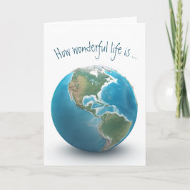 Blue Planet Earth Birthday Karte