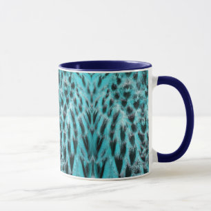 Blue plumage - cool feather design tasse