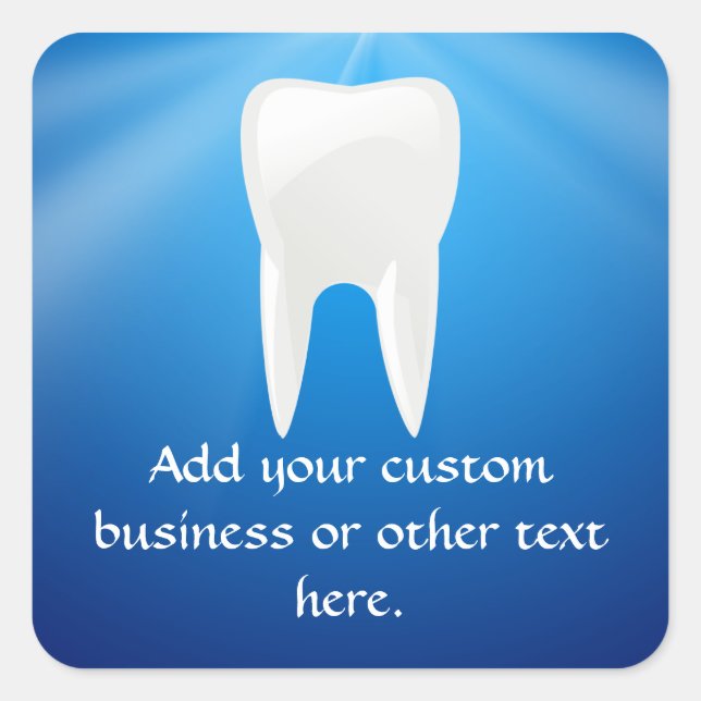 Blue Plunge Dental / Dentin Office Custom Sticker (Vorderseite)