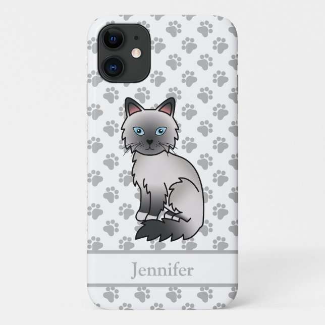 Blue Point Birman / Ragdoll Niedlich Cat & Name Case-Mate iPhone Hülle (Rückseite)