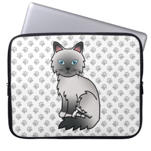 Blue Point Birman / Ragdoll Niedlich Cat & Paws Laptopschutzhülle