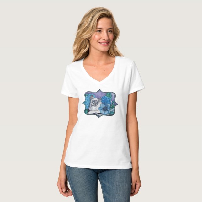 Blue Point Siamese T-Shirt (Vorderseite Vollansicht)
