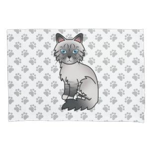 Blue Point Tabby Birman / Ragdoll Niedlich Cat & P Kissenbezug