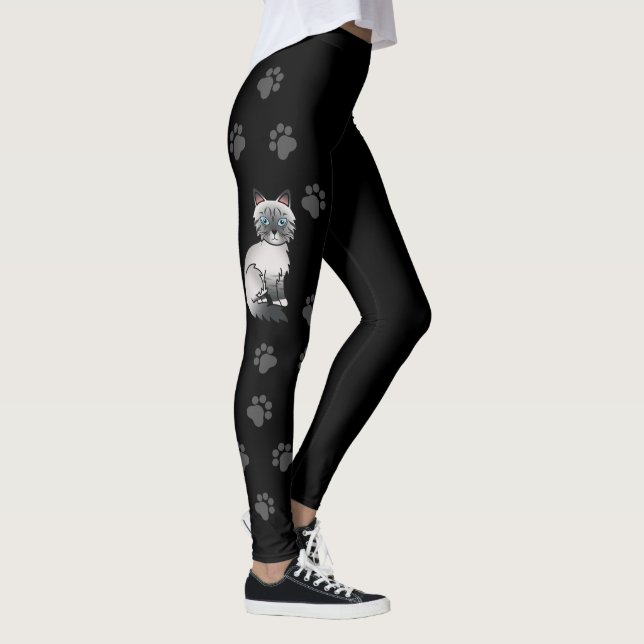 Blue Point Tabby Birman / Ragdoll Niedlich Cat & P Leggings (Rechts)