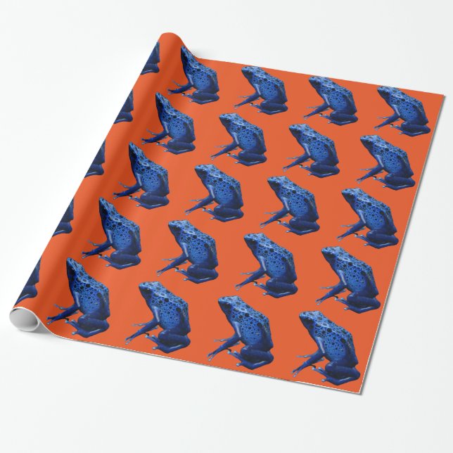 Blue Poison Dart Frog Geschenkpapier (Ungerollt)