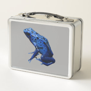 Blue Poison Dart Frog Metall Brotdose