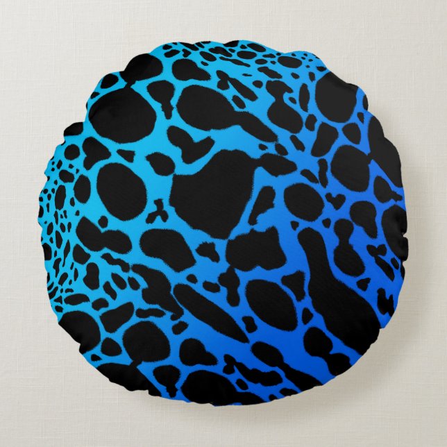 Blue Poison Dart Frog Rundes Kissen (Vorderseite)