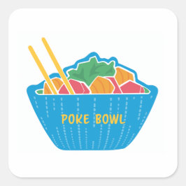 Blue Poke Bowl Chock Sticker
