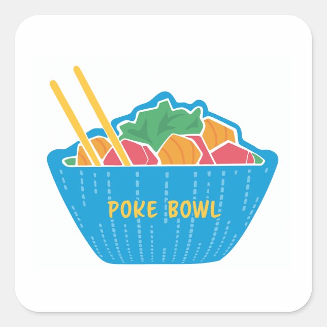 Blue Poke Bowl Chock Sticker (Vorderseite)
