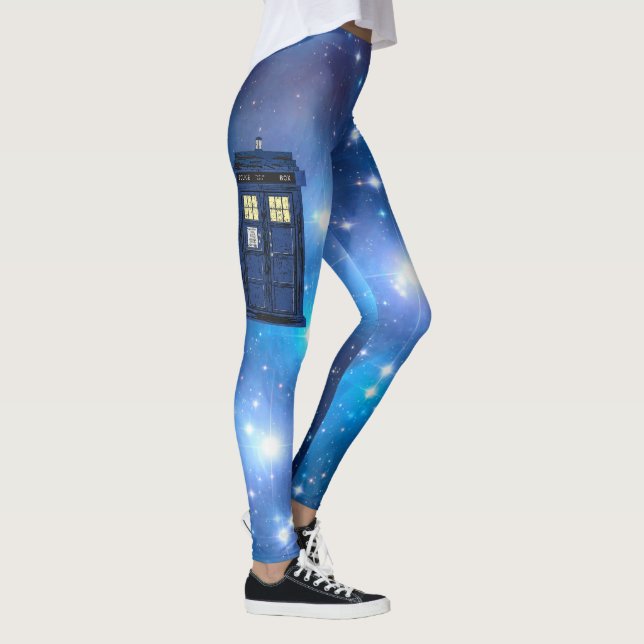 Blue Police Public Call Box - UK Time Travel 1 Leggings (Rechts)