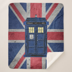 Blue Police Public Call Box - UK Time Travel 1 Sherpadecke