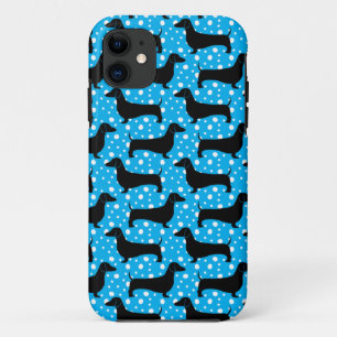 Blue Polka Dackeln iPhone 11 Hülle