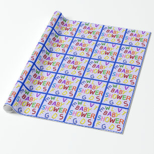 Blue Polka Dot Baby Duschabwaschpapier Geschenkpapier
