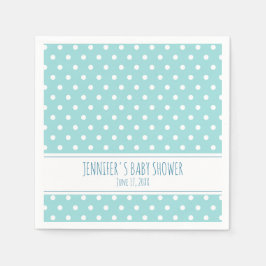 Blue Polka Dot Boy Baby Dusche Serviette