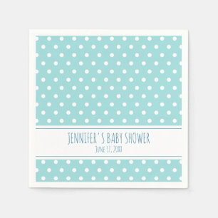 Blue Polka Dot Boy Baby Dusche Serviette