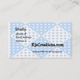 Blue Polka Dot Business Cards Visitenkarte