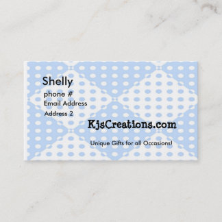 Blue Polka Dot Business Cards Visitenkarte