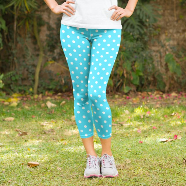 Blue Polka Dot Capri Leggings (Von Creator hochgeladen)