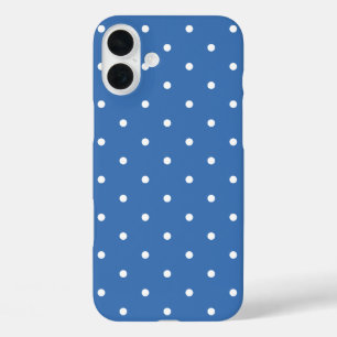 Blue Polka dot iPhone 16 Plus Hülle