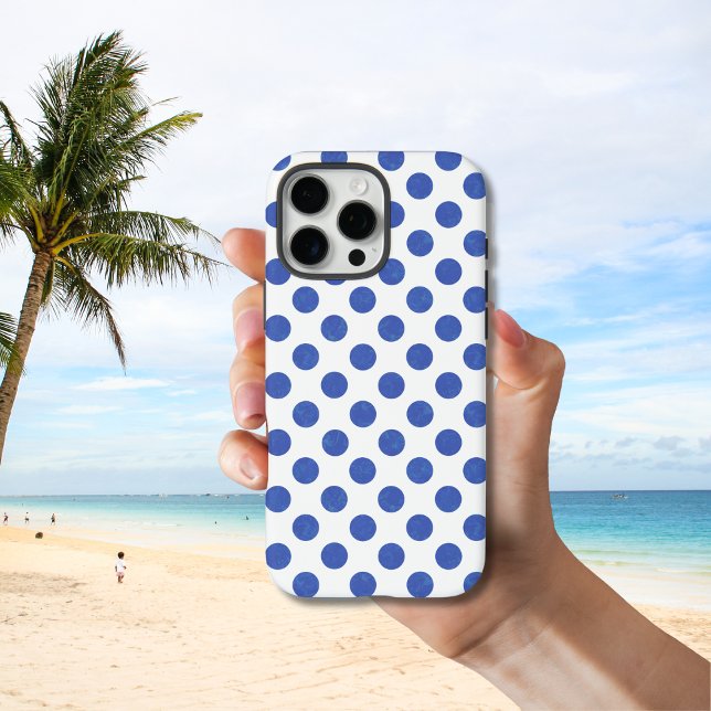 Blue Polka Dot Case-Mate iPhone Hülle (Von Creator hochgeladen)