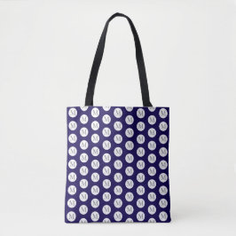 Blue Polka Dot Monogram Tasche