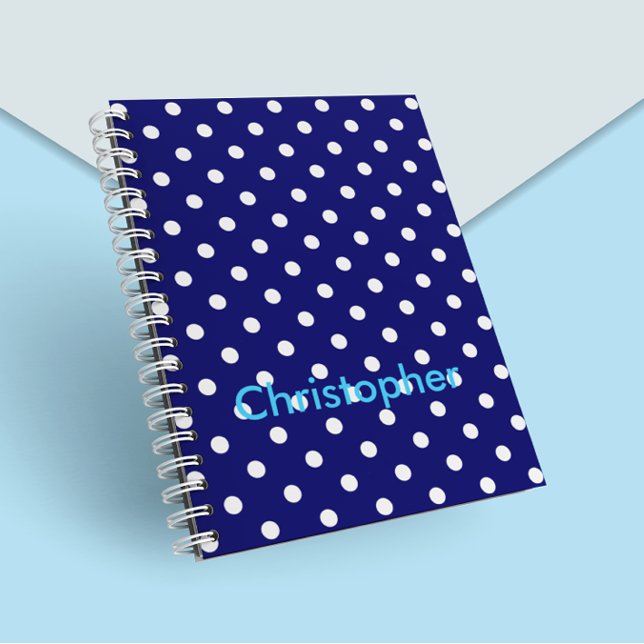 Blue Polka Dot Notizbuch (Von Creator hochgeladen)