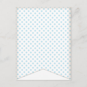 Blue Polka Dot Party Flag Banner Post Card Postkarte