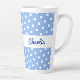 Blue Polka Dot Pattern Stilvoller Individuelle Nam Milchtasse
