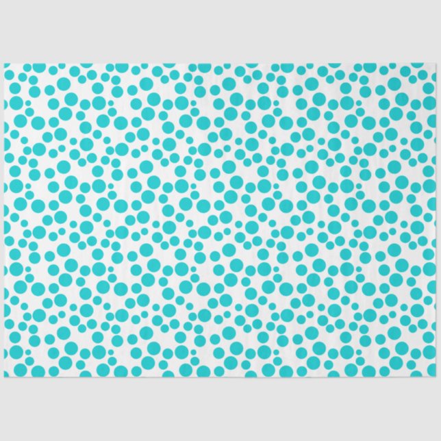 Blue Polka dot Seidenpapier (Vorderseite)