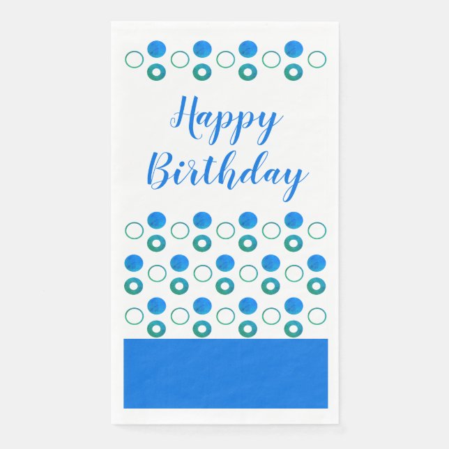Blue Polka-dot Stylish Serviette (Vorderseite)