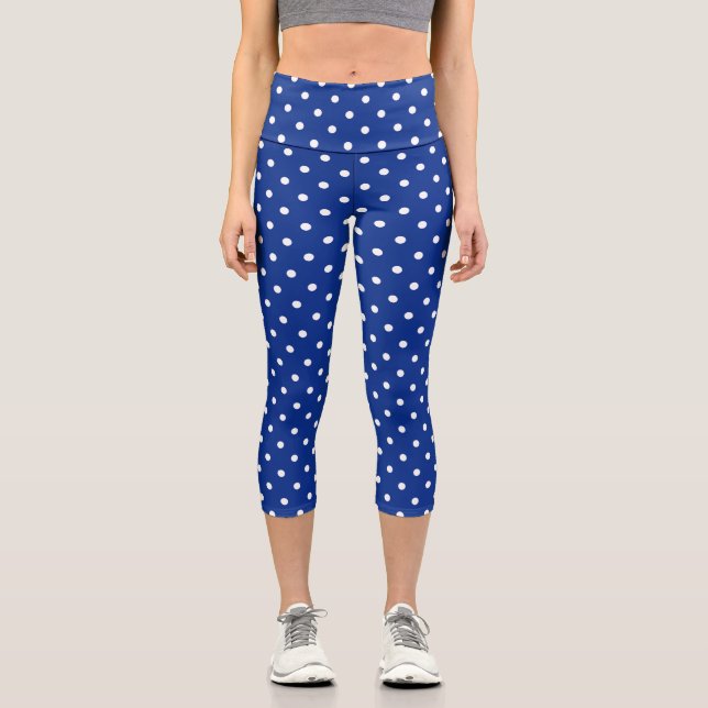 Blue Polka Dots Capris (Vorderseite)