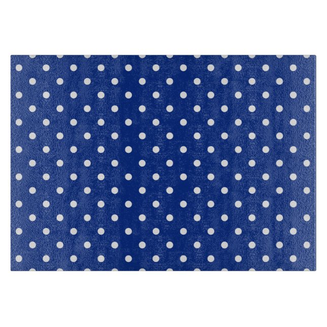 Blue Polka Dots Cutting Board Schneidebrett (Vorderseite)