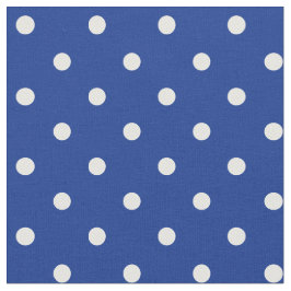 Blue Polka Dots Fabric Stoff
