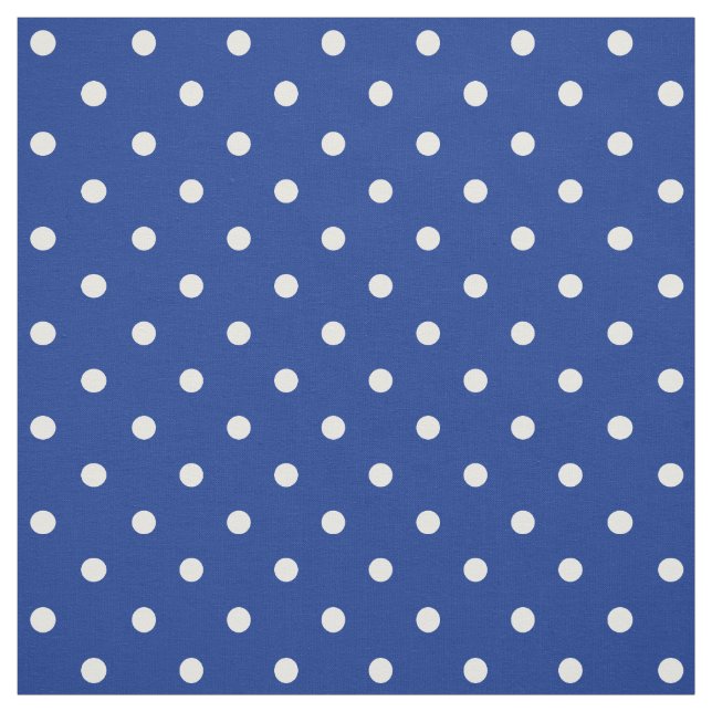 Blue Polka Dots Fabric Stoff (Muster)