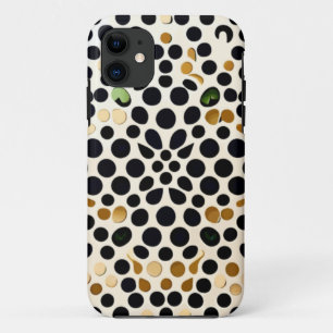 Blue Polka Dots: Gold und Smaragde Akzente Case-Mate iPhone Hülle