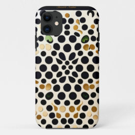 Blue Polka Dots: Gold und Smaragde Akzente Case-Mate iPhone Hülle
