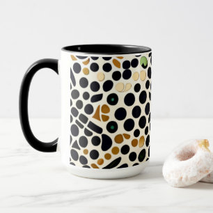 Blue Polka Dots: Gold und Smaragde Akzente Tasse