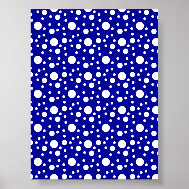 Blue Polka Dots herunterladen Poster (Vorne)