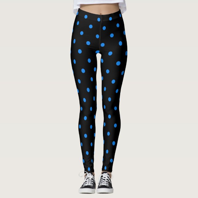 Blue Polka Dots Leggings (Vorderseite)