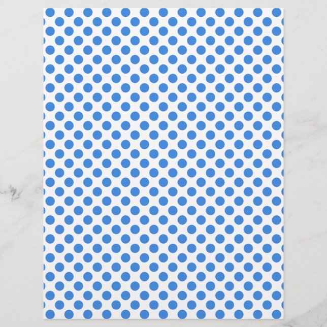 Blue Polka Dots mit anpassbarem Hintergrund (Vorderseite)