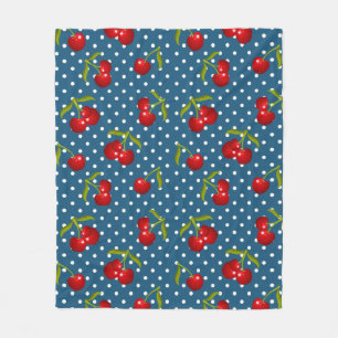 Blue Polka Dots Pattern Dot Muster Illustrator Po Fleecedecke