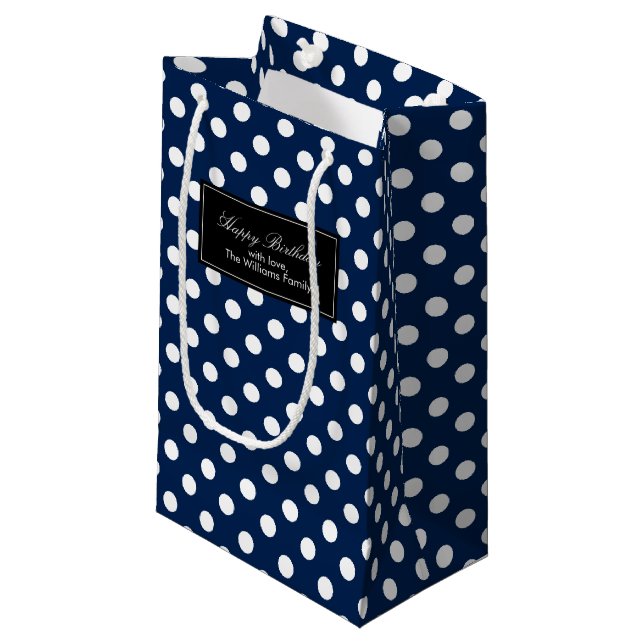 Blue Polka Dots Personalisiert Kleine Geschenktüte